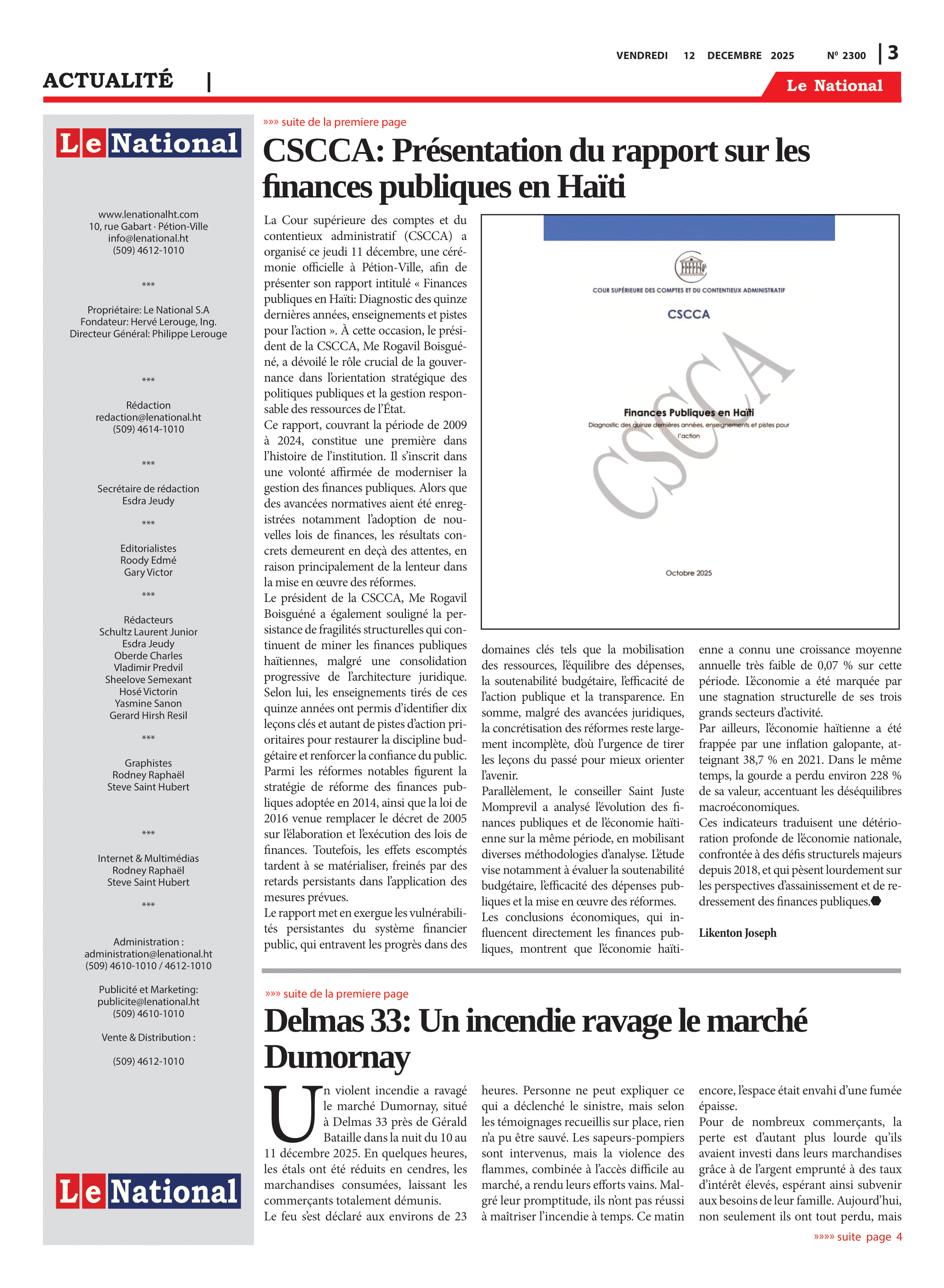 Page 3 de l'édition 2300